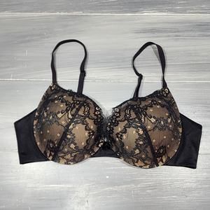 Maidenform Love the Lift All Over Lace‎ Push Up Bra DM9900 34C Black Lace